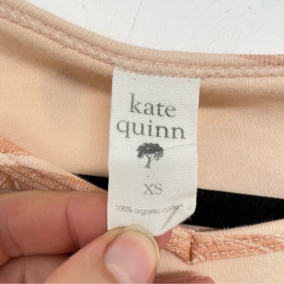 Kate Quinn Orange Peach Print 3/4 Sleeve Blouse Womens XS Boho Casual Shirt Top - Picture 4 of 7